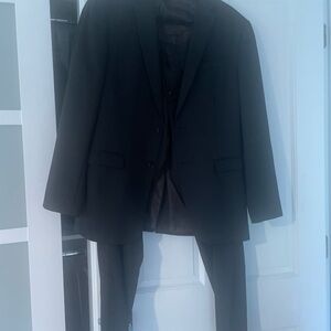 MENS ZARA SUIT 2015 COLLECTION BLACK PANTS SIZE 32 JACKET SIZE 20
